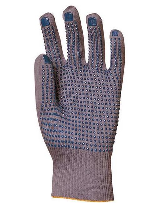 Gants nylon tricotés picots bleus image principale